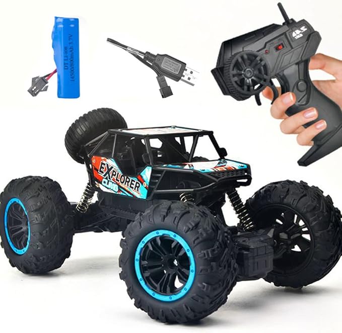 RC Cars Rock Crawler with Adjustable Chassis Climb,4WD Remote Control Car,2.4Ghz Monster RC Truck 4 X 4 Monster Truck Rally Buggy Toy Gift