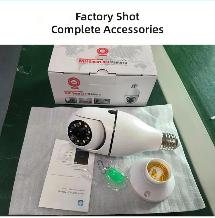 Wireless Camera 2.4G WIFI Bulb Indoor Camera Ceiling mount and outdoor survaillance camera 360 degrees