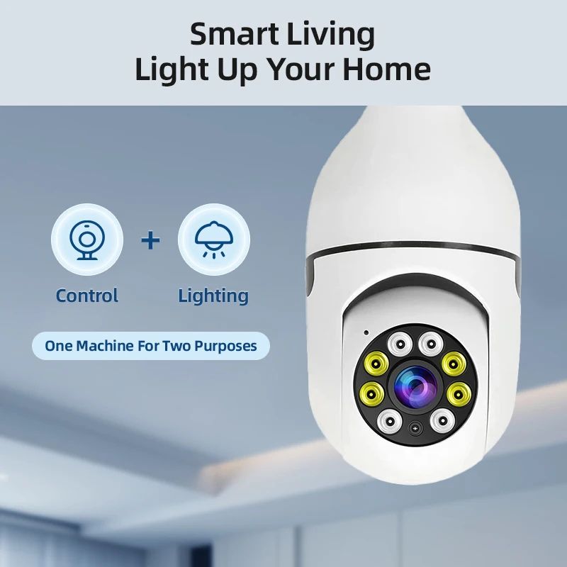 Wireless Camera 2.4G WIFI Bulb Indoor Camera Ceiling mount and outdoor survaillance camera 360 degrees