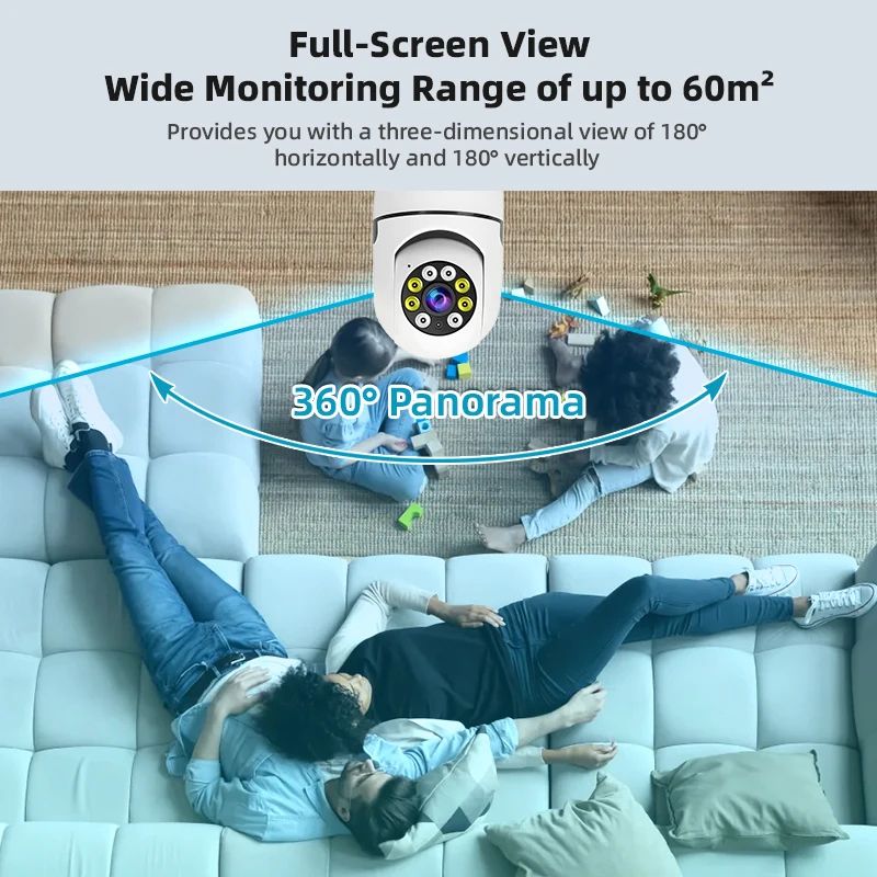 Wireless Camera 2.4G WIFI Bulb Indoor Camera Ceiling mount and outdoor survaillance camera 360 degrees