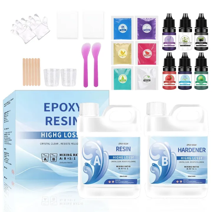 Resin kit 1:1 DIY Jewelry Silicone Mold Pigment for Art Epoxy Resin Craft Tool Package Resin