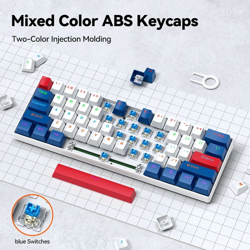 T60  Gaming mechanical keyboard 63 keys blue switch Backlit keyboard