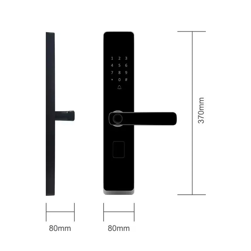 Tuya Biometric Fingerprint Door Lock, Security Smart Lock with WiFi APP Password RFID Unlock, Electronic Door Lock