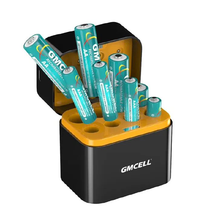 Portable Fast Charge AA Lithium Ion Battery Smart Charger Aa and Aaa Batteries Charger with 8 Slots