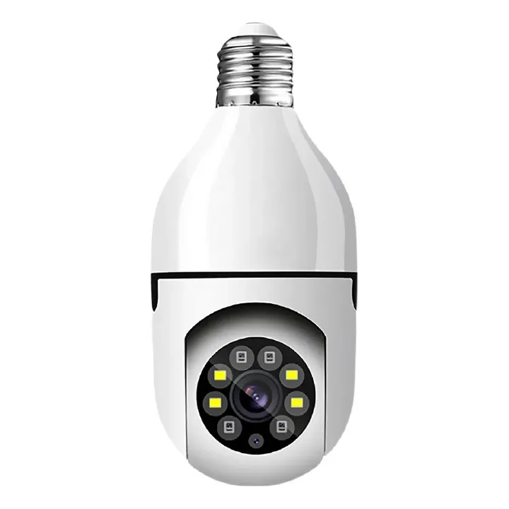 360° PANORAMIC BULB CCTV WiFi IP PTZ PAN & TILT ROTATING CAMERA MOTION TRACKING,2WAY COMMUNICATION, SUPPORT SD CARD AND CLOUD STORAGE,FULL