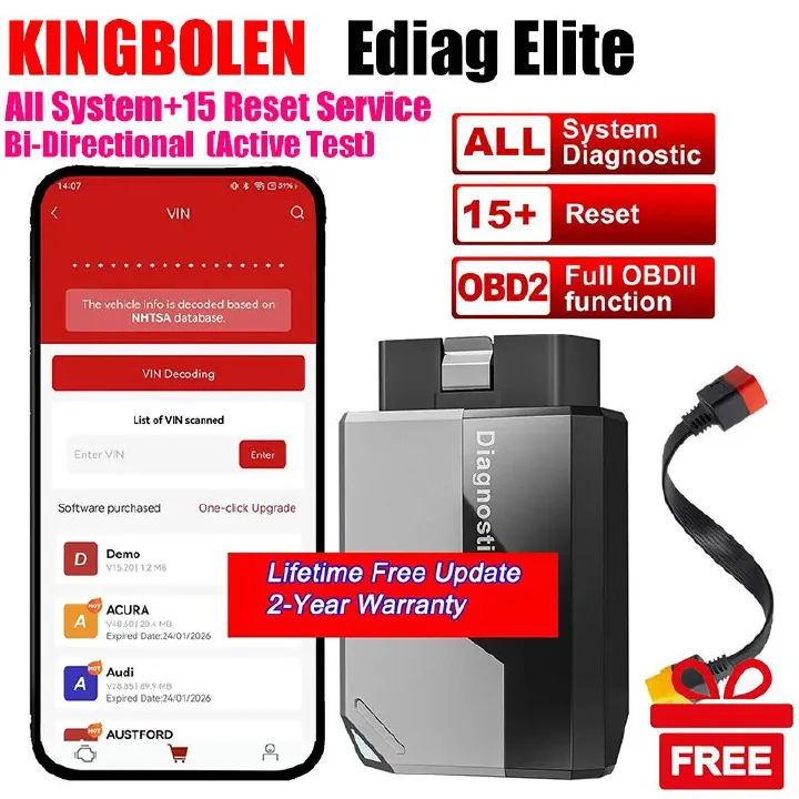 Kingbolen Ediag Elite All System Car Diagnostic Scanner Tool All Lifetime Free