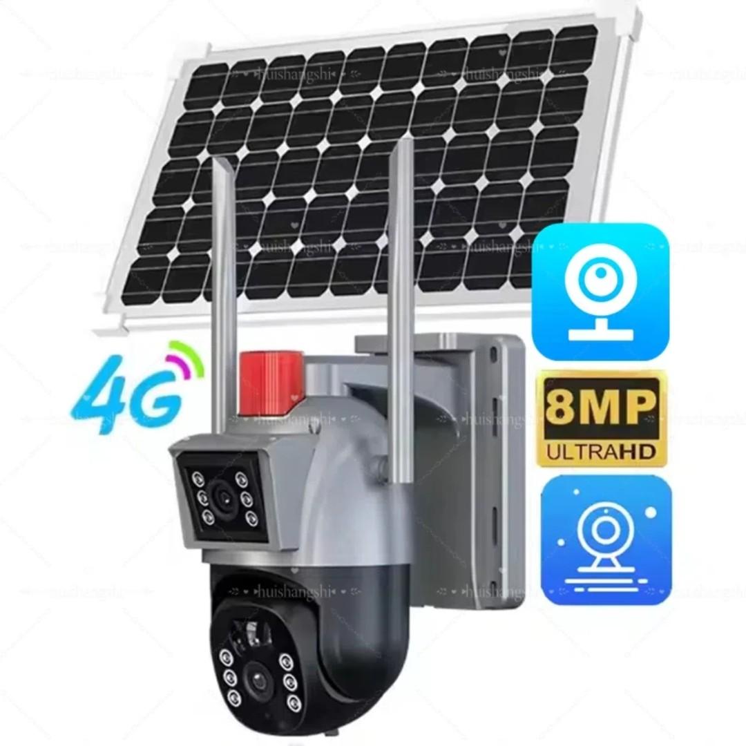 3Views 12MP 4G Sim Card Solar Outdoor Network Cameras 360 PTZ IP CCTV Wireless WIFI Surveillance Camera Security