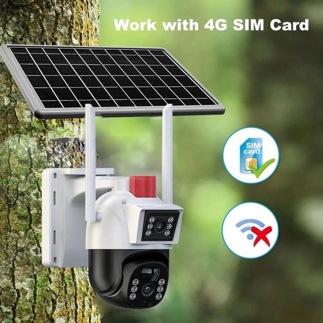3Views 12MP 4G Sim Card Solar Outdoor Network Cameras 360 PTZ IP CCTV Wireless WIFI Surveillance Camera Security