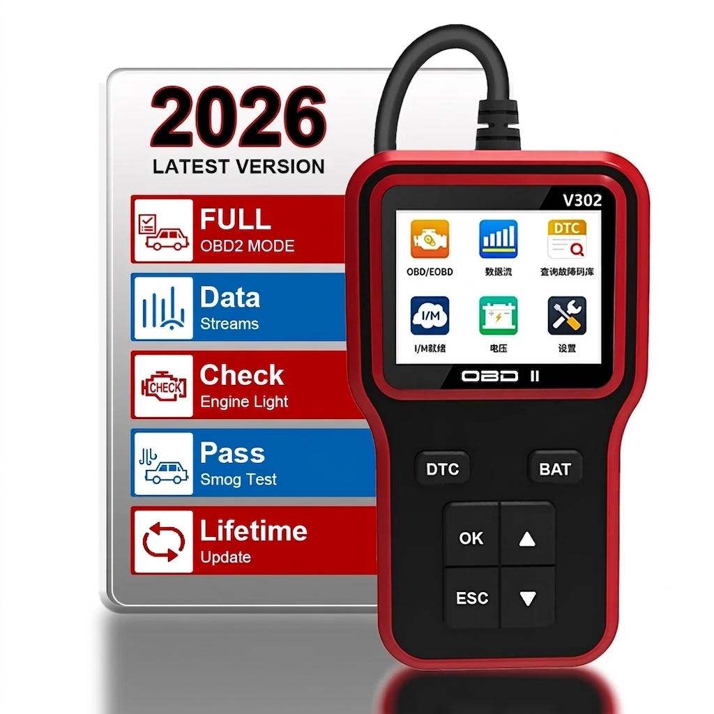 New Arrival V302 Smart Car Diagnostic Scanner Automotive Professional Code Reader Obd 2 Diagnostic Machine for All Vehicles
