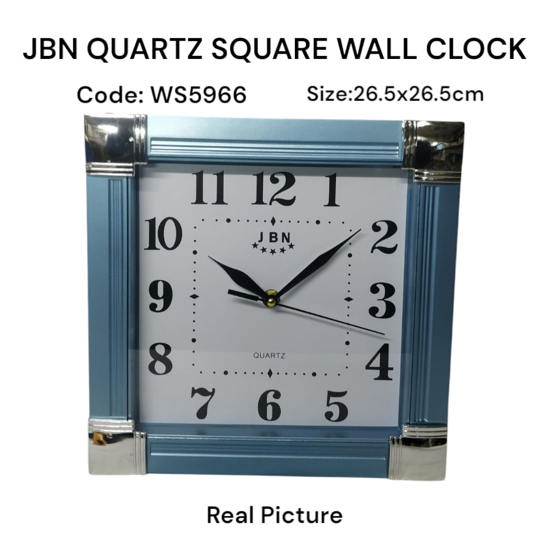 [ GRAB IT AT LOW PRICE+ ADDED OFFERS 🤩🤩✨ !!! ] 1Pc Brand New Very Quality Jbn quartz Square wall clock Size: 26.5x26.5cm