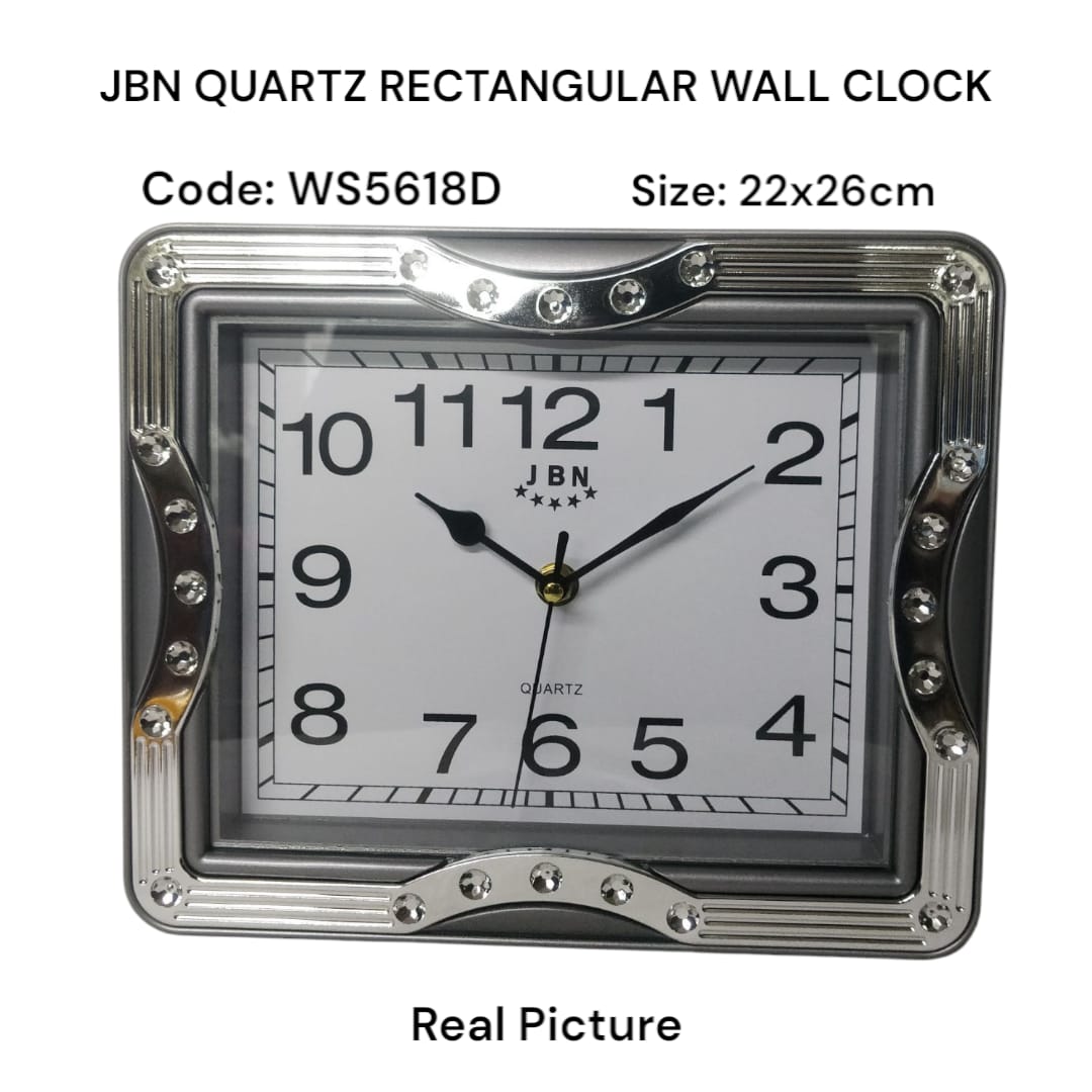 [ LIMITED OFFER🔥 🥑🌽ONLY AT KILIMALL !!! ]1Pc Brand New Very Quality Jbn Quartz Wall Clock size: 22 x 26cm at Best Price