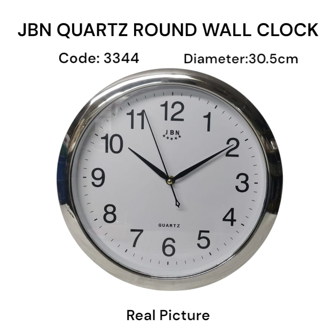 [ MAKES IT EASY AND SAVES COSTS 🤩🤩✨ !!! ]  1Pc Classy Very Quality Jbn quartz round wall clock Diameter 30.5cm at Best Price