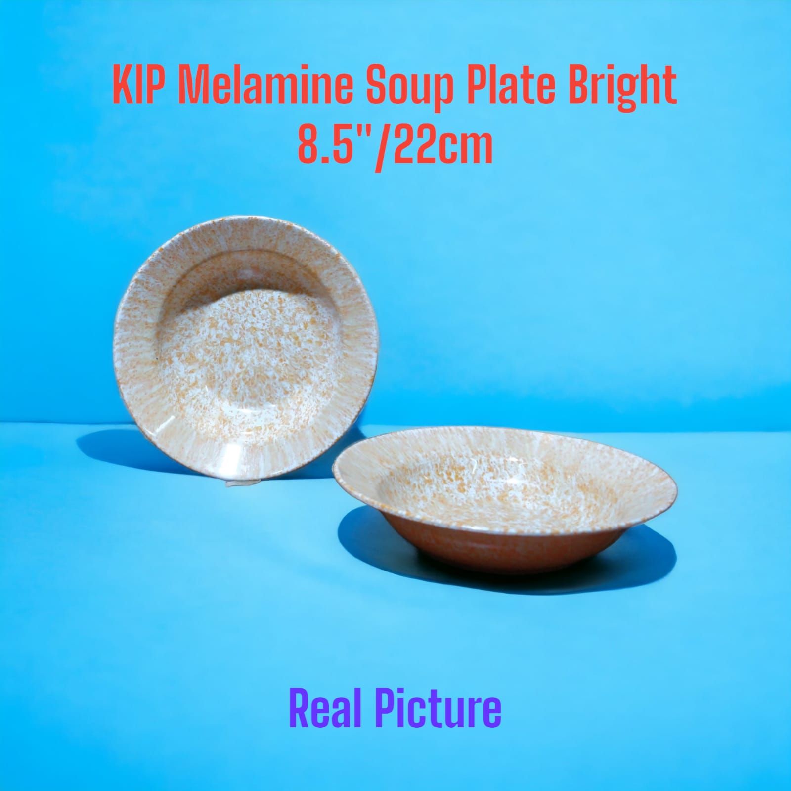 [ MAKES IT EASY AND SAVES COSTS 🤩🤩✨ !!! ]  6Pcs High Quality Brand New Very quality KIP Melamine Soup Plate Bright Round 8.5"