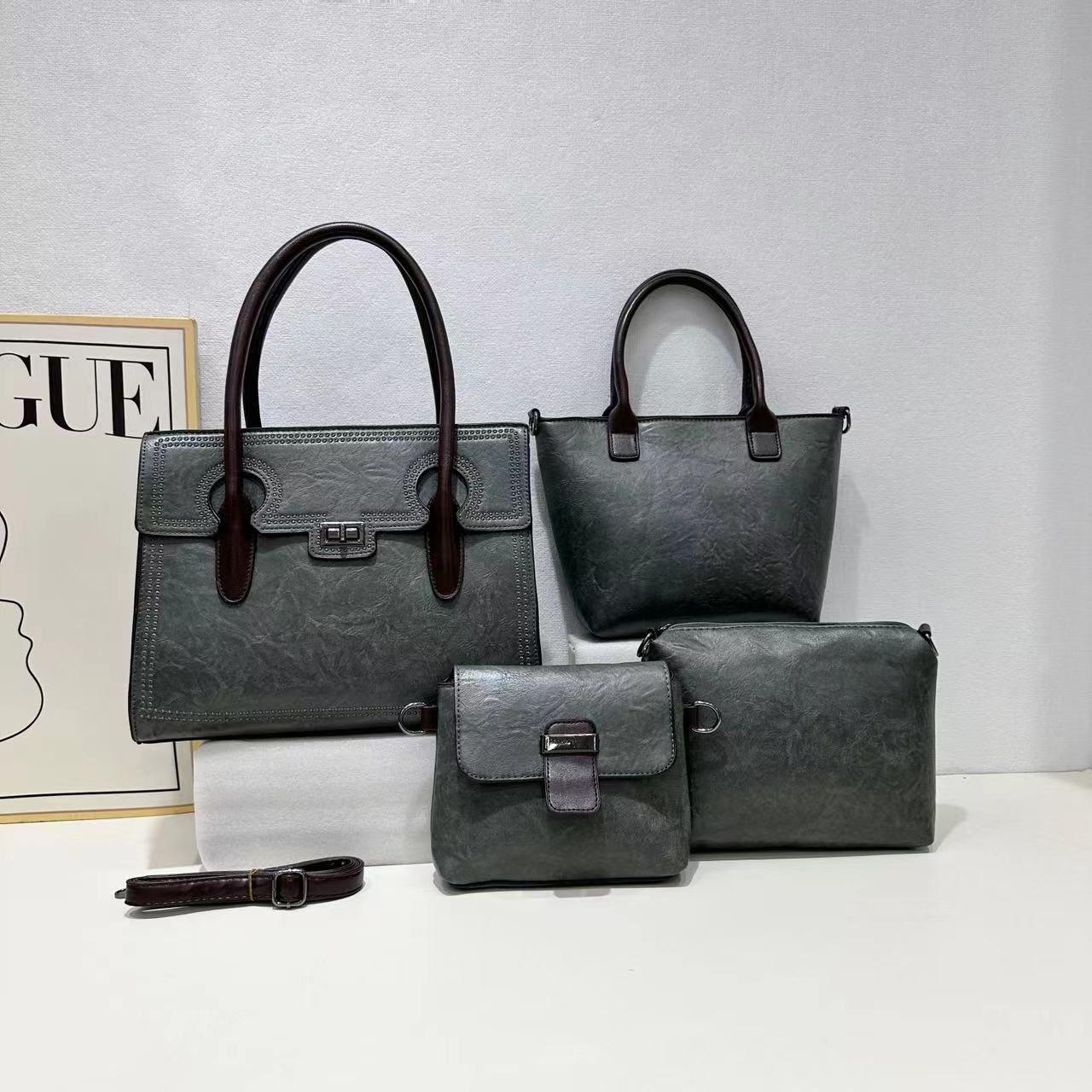 [ GRAB IT AT LOW PRICE+ ADDED OFFERS 🤩🤩✨ !!! ] 4 IN 1 Brand New High Quality Stylish and Luxurious Comfortable Ladies Handbag ..Designed With Durability and Functionality ✔👌