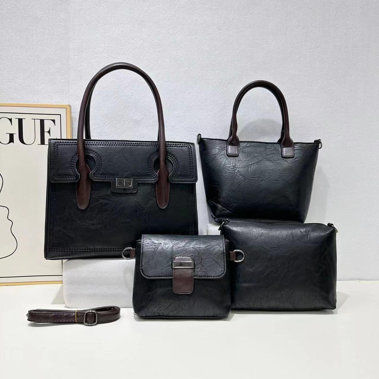 [ GRAB IT AT LOW PRICE+ ADDED OFFERS 🤩🤩✨ !!! ] 4 IN 1 Brand New High Quality Stylish and Luxurious Comfortable Ladies Handbag ..Designed With Durability and Functionality ✔👌