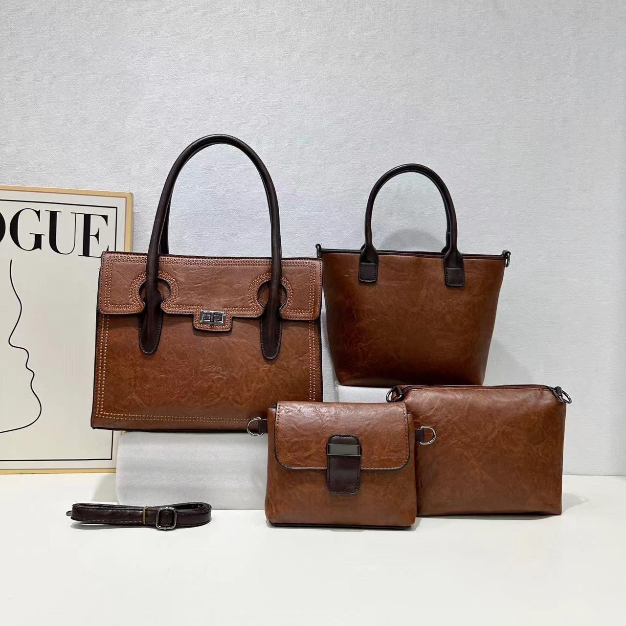[ GRAB IT AT LOW PRICE+ ADDED OFFERS 🤩🤩✨ !!! ] 4 IN 1 Brand New High Quality Stylish and Luxurious Comfortable Ladies Handbag ..Designed With Durability and Functionality ✔👌
