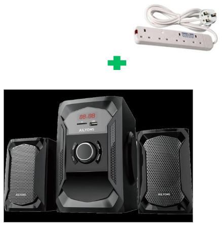 [🤑🥑GRAB IT AT LOW PRICE+ ADDED OFFERS **🌽 ] Brand New Very Quality Durable Ailyons woofer ELP 2402 K  3.1CH with Bluetooth &  FM radio .That Comes With Free 4way extension .All At Affordable Price