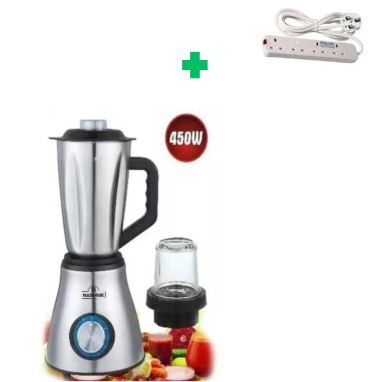 🤑🥑GRAB IT AT LOW PRICE+ ADDED OFFERS **🥑🌽 ]  1Pc Brand New Very Quality Durable & Stylish Rashnik blender stainless RN 1036 ... That Comes With Free 4way extension