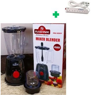 🤑🥑GRAB IT AT LOW PRICE+ ADDED OFFERS **🥑🌽 ]  1Pc Brand New Very Quality Durable & Stylish Rashnik blender RN -1037 ... That Comes With Free 4way extension.All at Affordable Price