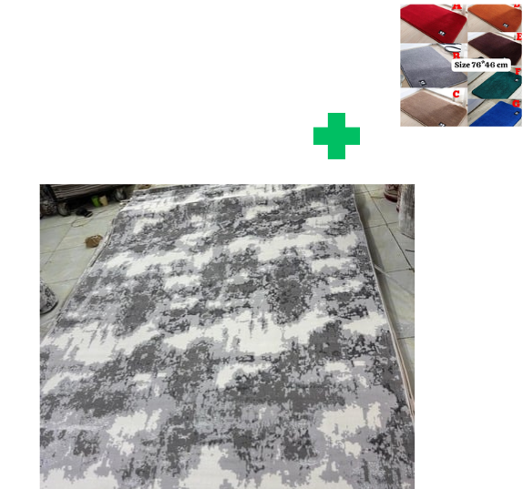 [🤑🥑GRAB IT AT LOW PRICE+ ADDED OFFERS **🥑🌽 ]  1Pc Size [ 5X8fts] Brand new Stylish and Luxurious Turkish Carpets...That Comes With a Free Doormat ( Random Color)
