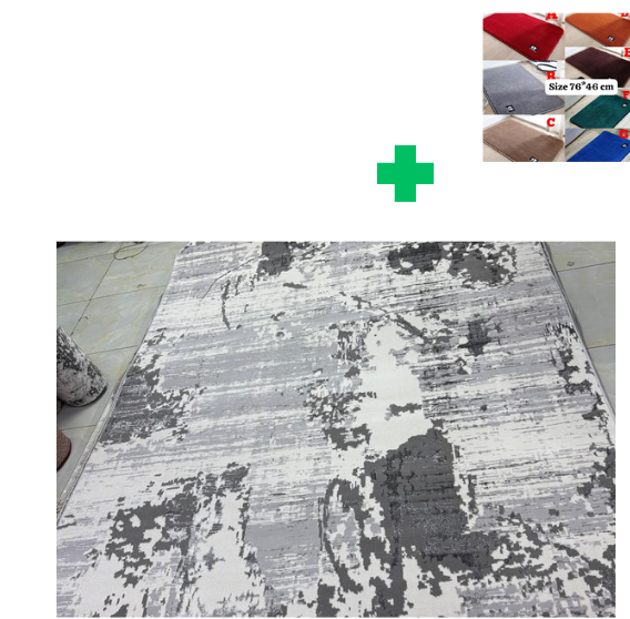 [🤑🥑GRAB IT AT LOW PRICE+ ADDED OFFERS **🥑🌽 ]  1Pc Size [ 5X8fts] Brand new Stylish and Luxurious Turkish Carpets...That Comes With a Free Doormat ( Random Color)