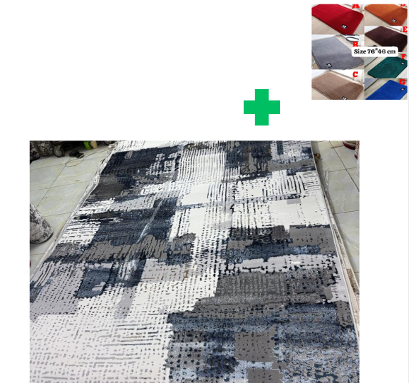 [🤑🥑GRAB IT AT LOW PRICE+ ADDED OFFERS **🥑🌽 ]  1Pc Size [ 5X8fts] Brand new Stylish and Luxurious Turkish Carpets...That Comes With a Free Doormat ( Random Color)