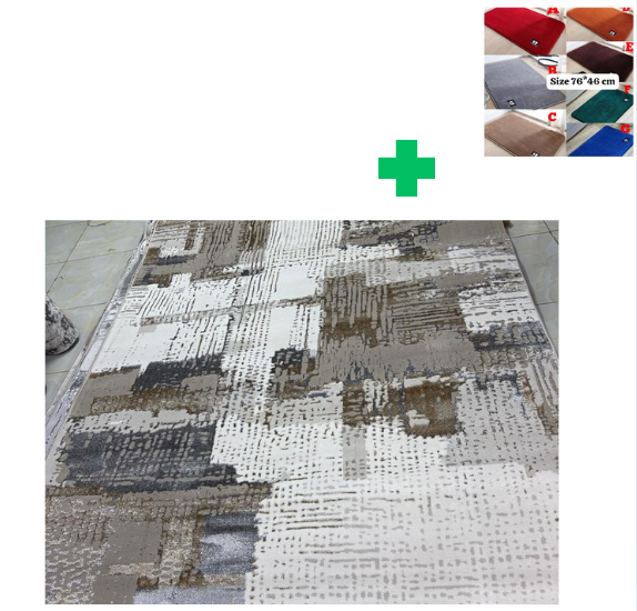 [🤑🥑GRAB IT AT LOW PRICE+ ADDED OFFERS **🥑🌽 ]  1Pc Size [ 5X8fts] Brand new Stylish and Luxurious Turkish Carpets...That Comes With a Free Doormat ( Random Color)