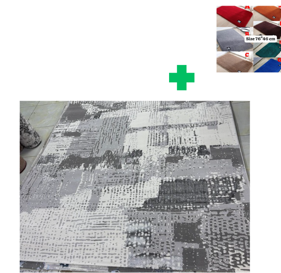 [🤑🥑GRAB IT AT LOW PRICE+ ADDED OFFERS **🥑🌽 ]  1Pc Size [ 6X9fts] Brand new Stylish and Luxurious Turkish Carpets...That Comes With a Free Doormat ( Random Color)