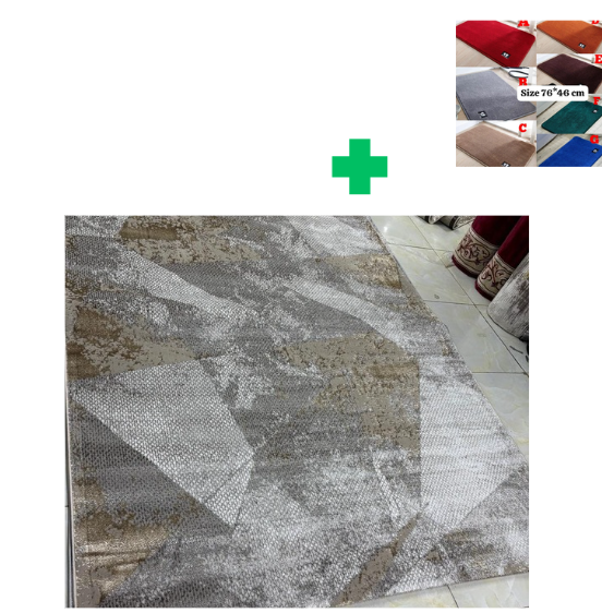 [🤑🥑GRAB IT AT LOW PRICE+ ADDED OFFERS **🥑🌽 ]  1Pc Size [ 6X9fts] Brand new Stylish and Luxurious Turkish Carpets...That Comes With a Free Doormat ( Random Color)