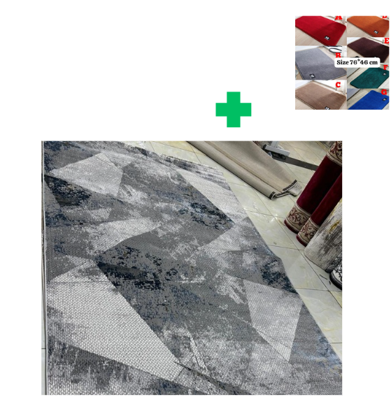 [🤑🥑GRAB IT AT LOW PRICE+ ADDED OFFERS **🥑🌽 ]  1Pc Size [ 7X10fts] Brand new Stylish and Luxurious Turkish Carpets...That Comes With a Free Doormat ( Random Color)