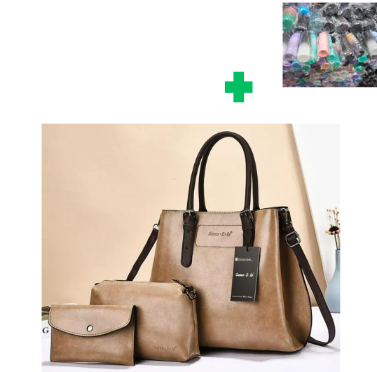 [🔥SPECIAL LIMITED OFFER🔥 🥑🌽ONLY AT KILIMALL !!! ]  3  in 1 New Arrival High Quality Stylish and Luxurious Comfortable Ladies Handbag . That Comes with a Free Water Bottle ( Random Color)