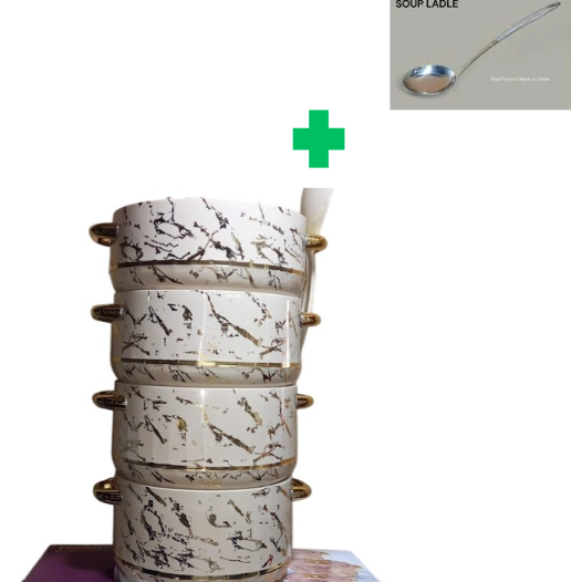 [📢PRICE DROP ALERT! SAVE BIG ON YOUR FAVES 🤑!!!] 4Pcs Brand New Very Quality Durable & Stylish Pinnacle hotpot...That Comes with  a free 3Pcs of Serving  Spoons