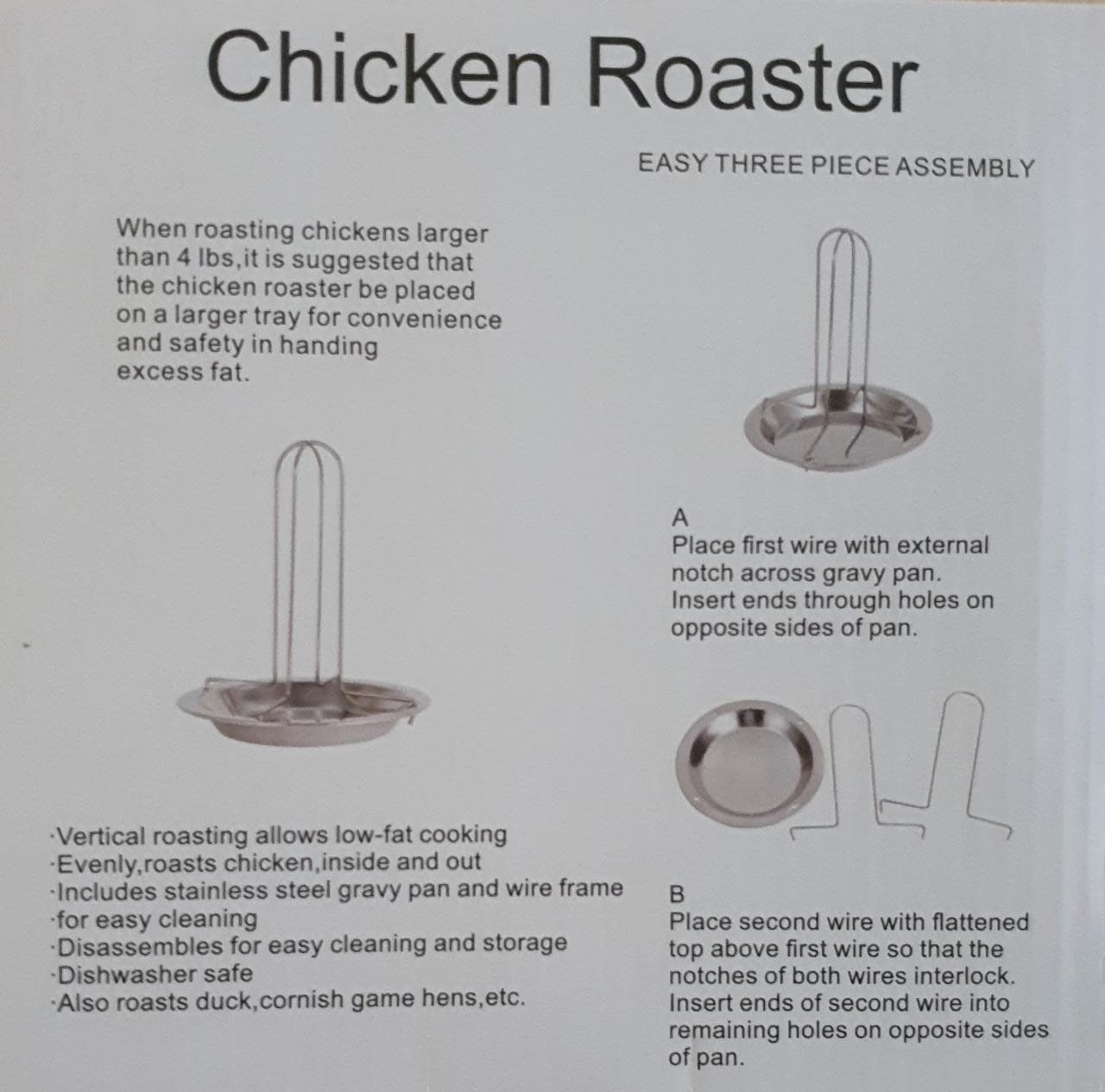 stainless steel rotisserie chicken roaster grill stand