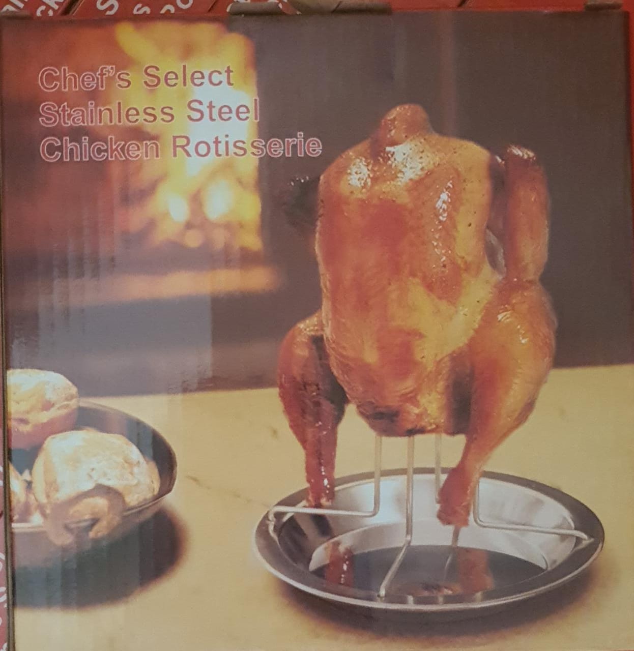 stainless steel rotisserie chicken roaster grill stand
