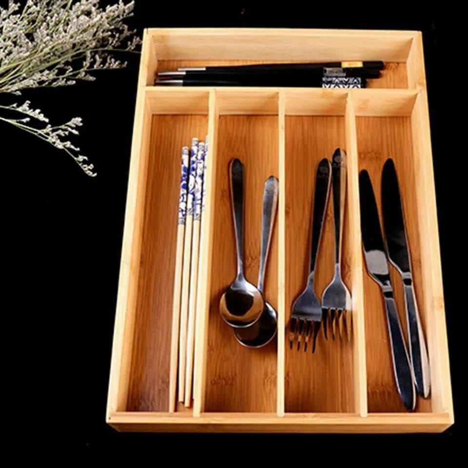 HOT DEALS !!! 1 pc quality kitchen Multifunctional Bamboo drawer organizer