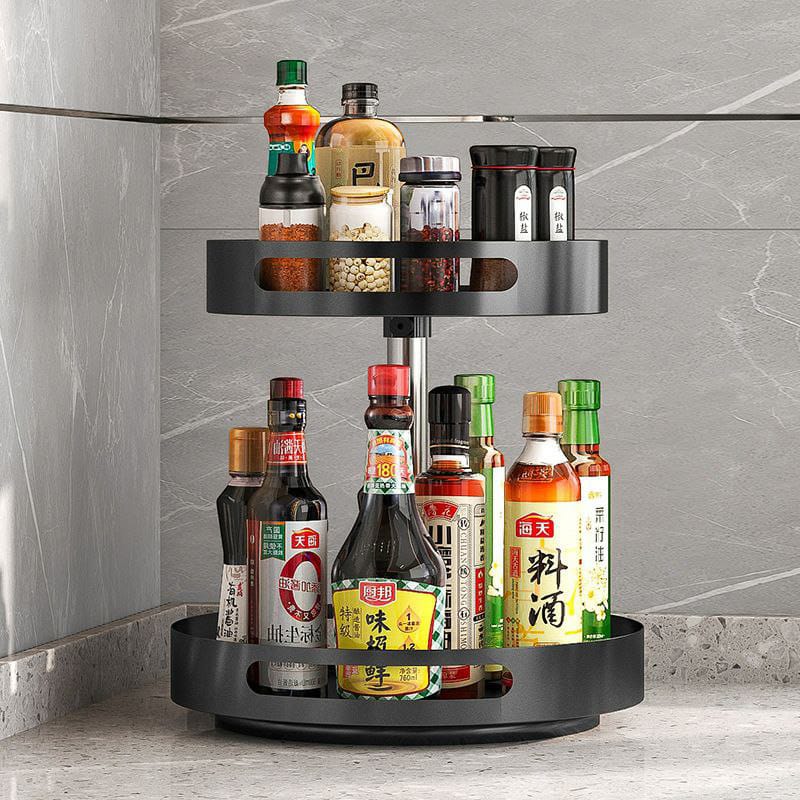 [ EXPERIENCE LUXURY FOR LESS 🤩🤩✨ !!! ] Single Brand New Very High Quality Strong and Durable Home 360° Rotating metallic Kitchen / Bathroom Storage Rack