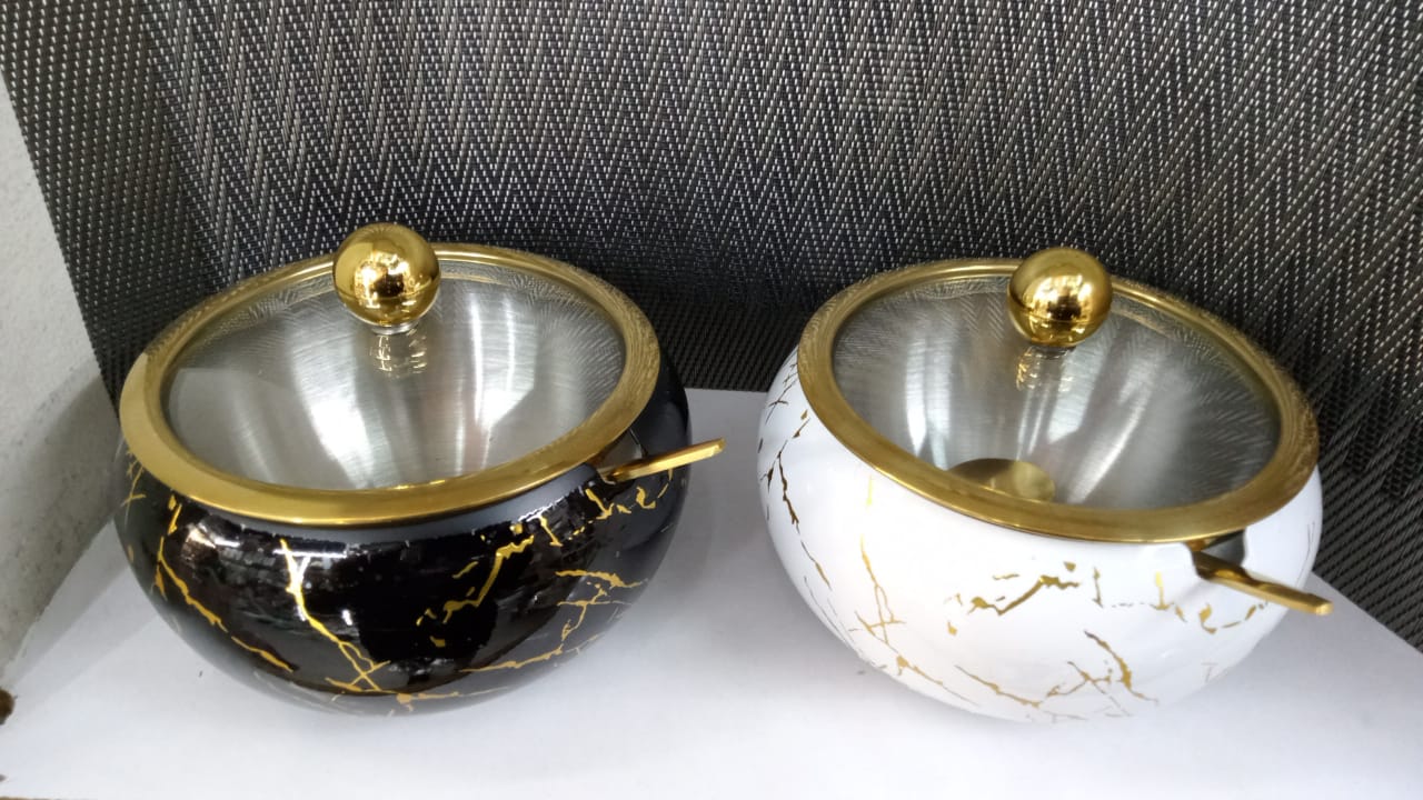 🌟 TOP SELLING OFFER 🌟 Single High-Quality Multifunctional Marble Sugar Dish | Stylish & Durable | Perfect for Home & Kitchen Use | Modern Design, Easy Clean, 250ml Capacity ✨✔