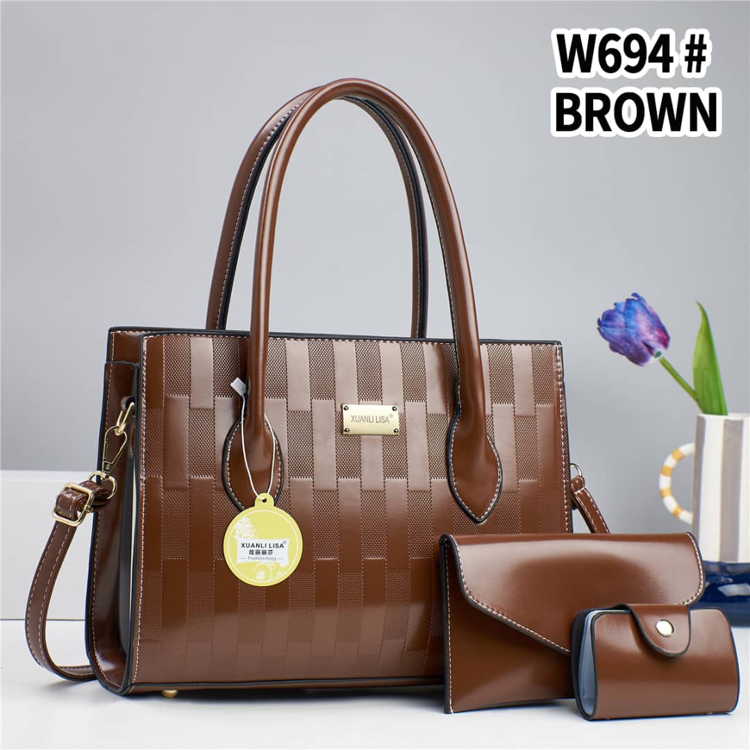 [🎯 SMART OFFER 🎯 !!! ] 3 IN 1 Classy Affordable Brand New Stylish and Luxurious Elegant Fashionable Ladies Handbag At an Exclusive And Enticing Offer✨👌Desiring To Serve The Best Experience