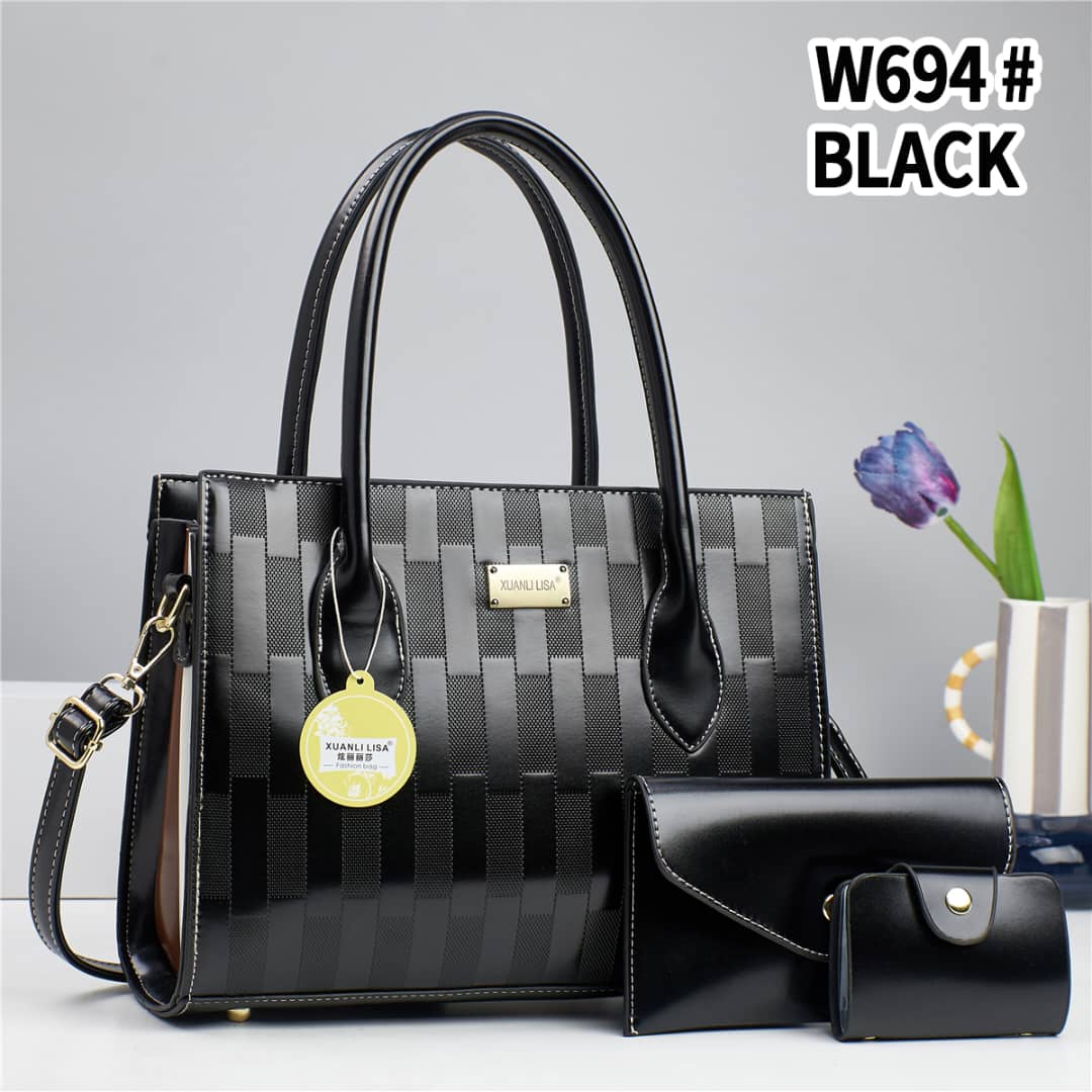 [🎯 SMART OFFER 🎯 !!! ] 3 IN 1 Classy Affordable Brand New Stylish and Luxurious Elegant Fashionable Ladies Handbag At an Exclusive And Enticing Offer✨👌Desiring To Serve The Best Experience