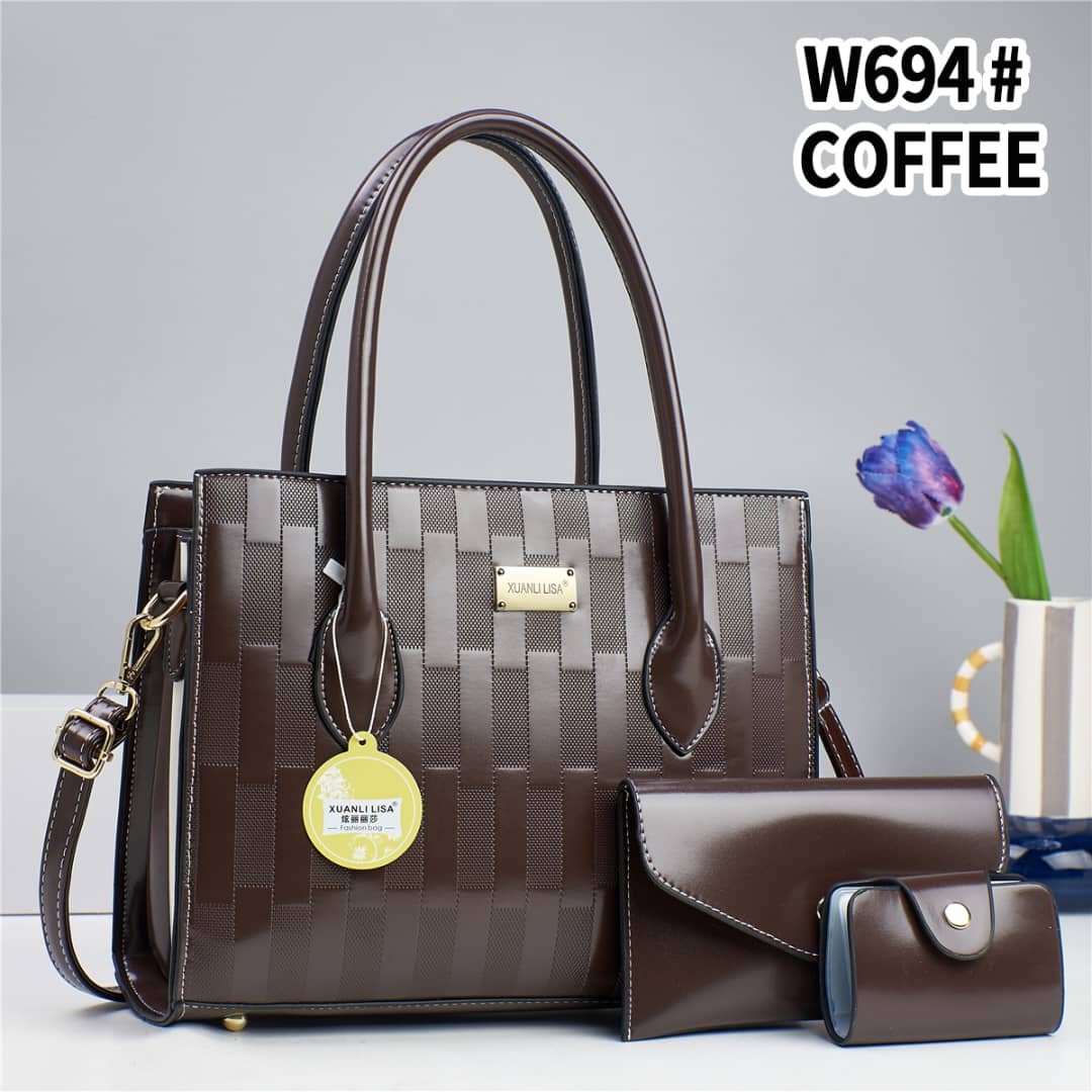 [🎯 SMART OFFER 🎯 !!! ] 3 IN 1 Classy Affordable Brand New Stylish and Luxurious Elegant Fashionable Ladies Handbag At an Exclusive And Enticing Offer✨👌Desiring To Serve The Best Experience