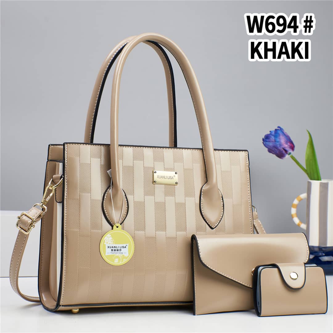 [🎯 SMART OFFER 🎯 !!! ] 3 IN 1 Classy Affordable Brand New Stylish and Luxurious Elegant Fashionable Ladies Handbag At an Exclusive And Enticing Offer✨👌Desiring To Serve The Best Experience