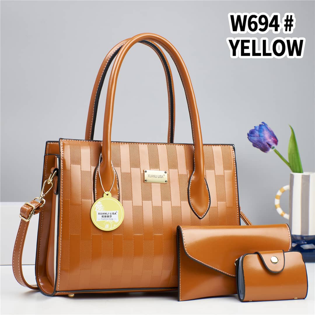 [🎯 SMART OFFER 🎯 !!! ] 3 IN 1 Classy Affordable Brand New Stylish and Luxurious Elegant Fashionable Ladies Handbag At an Exclusive And Enticing Offer✨👌Desiring To Serve The Best Experience