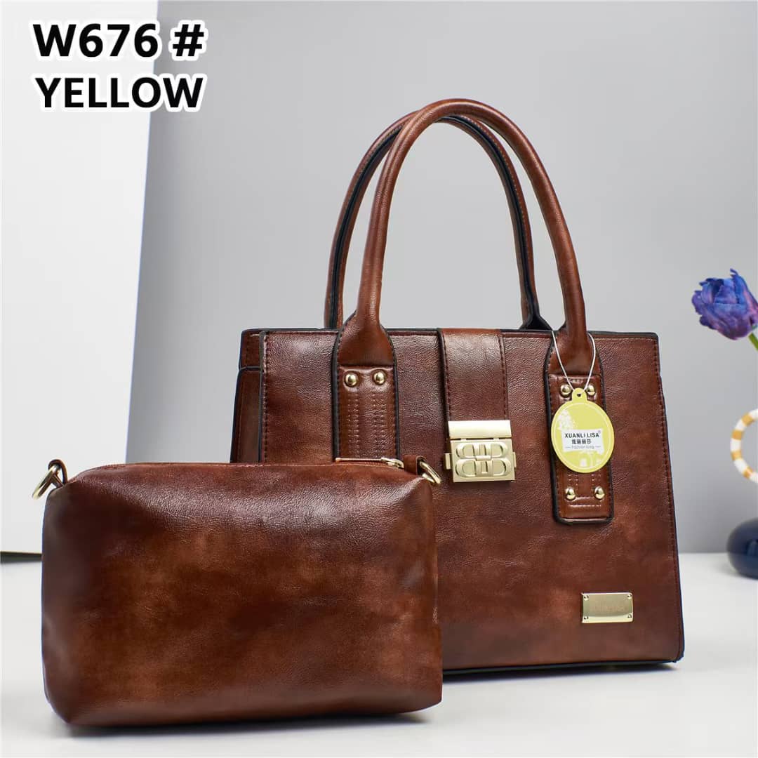 [🛍️ DAILY OFFER 🛍️ ] 2 IN 1 Classy Affordable Brand New Stylish and Luxurious Elegant Fashionable Ladies Handbag At an Exclusive And Enticing Offer✨👌Desiring To Serve The Best Experience