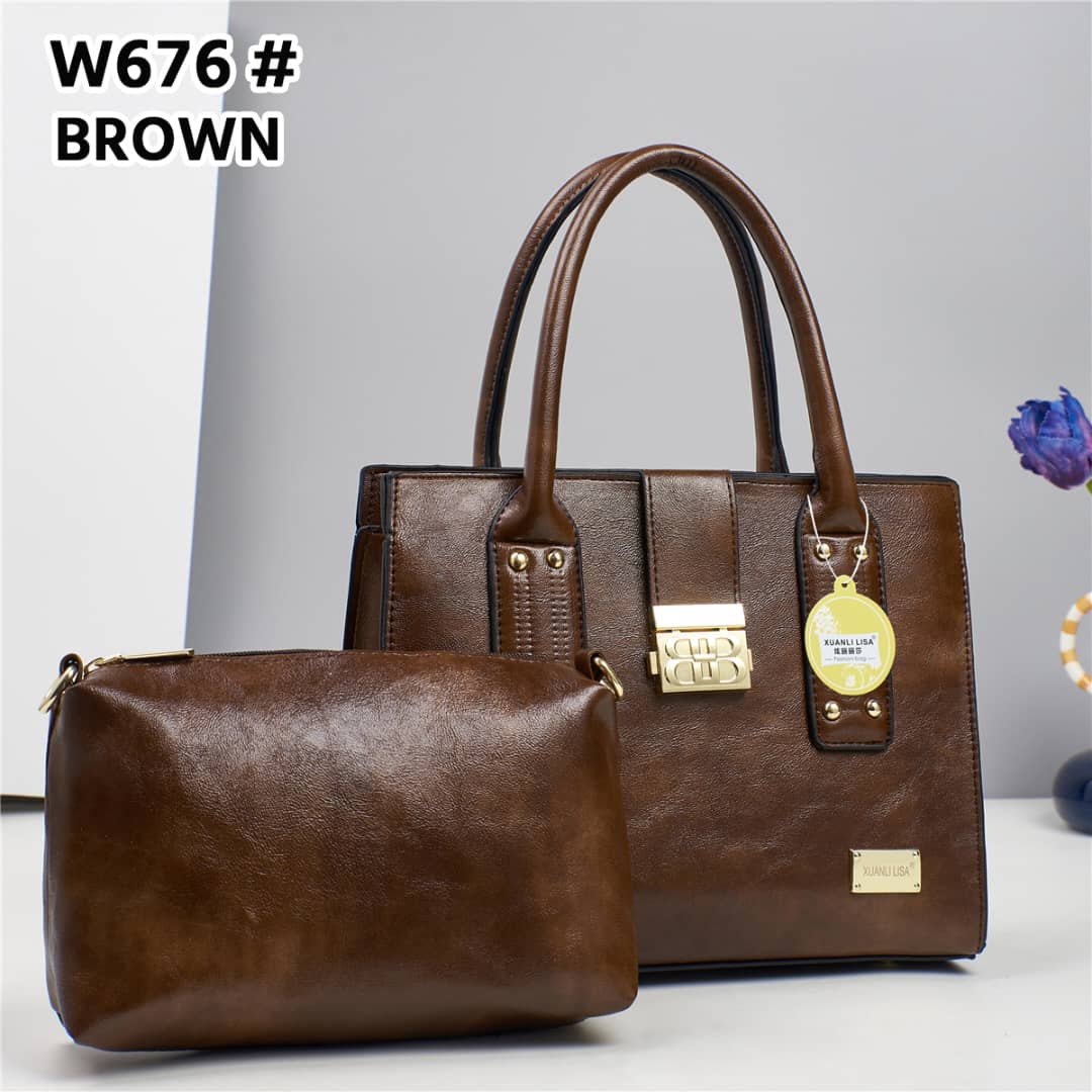 [🛍️ DAILY OFFER 🛍️ ] 2 IN 1 Classy Affordable Brand New Stylish and Luxurious Elegant Fashionable Ladies Handbag At an Exclusive And Enticing Offer✨👌Desiring To Serve The Best Experience