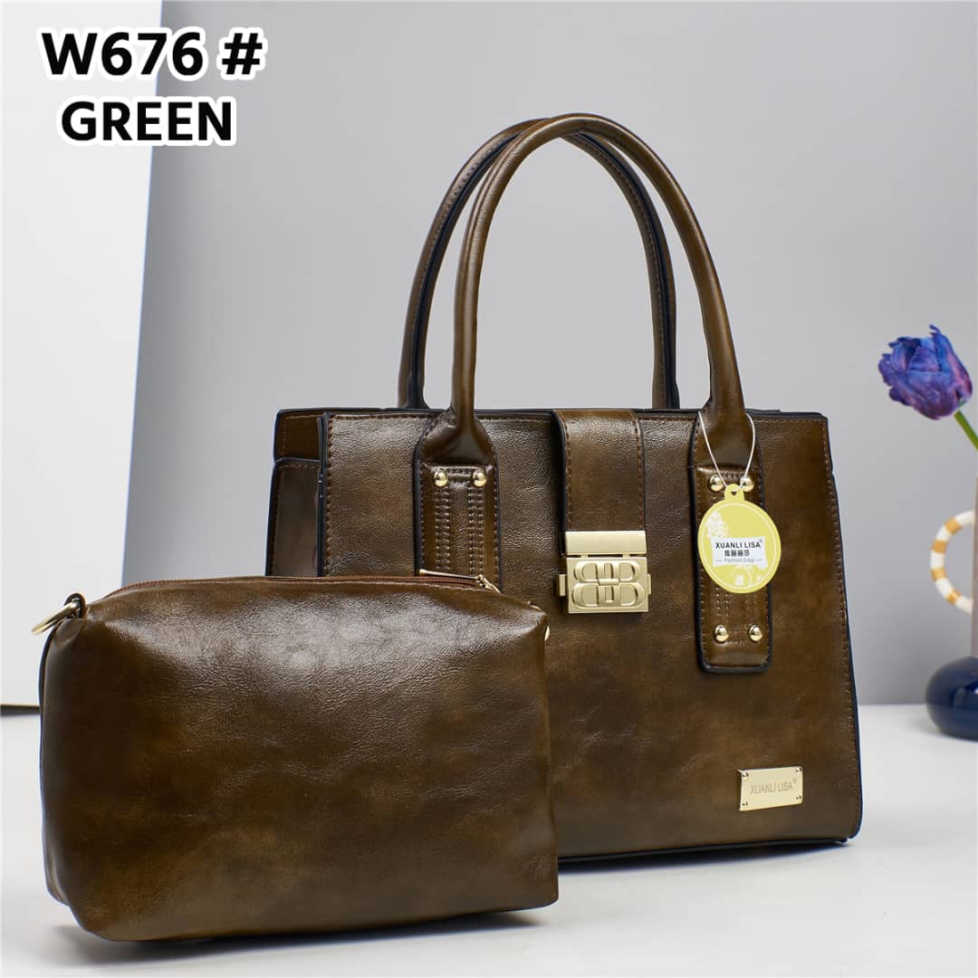 [🛍️ DAILY OFFER 🛍️ ] 2 IN 1 Classy Affordable Brand New Stylish and Luxurious Elegant Fashionable Ladies Handbag At an Exclusive And Enticing Offer✨👌Desiring To Serve The Best Experience