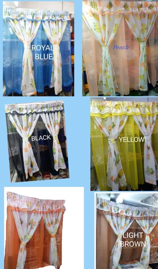 [ EXPERIENCE LUXURY FOR LESS 🤩🤩✨ !!! ] Classy Brand New Very High Quality Stylish and Luxurious 🔅🔅🔅 Kitchen window curtains Exclusive and Enticing. Designed With Durability and Functionality