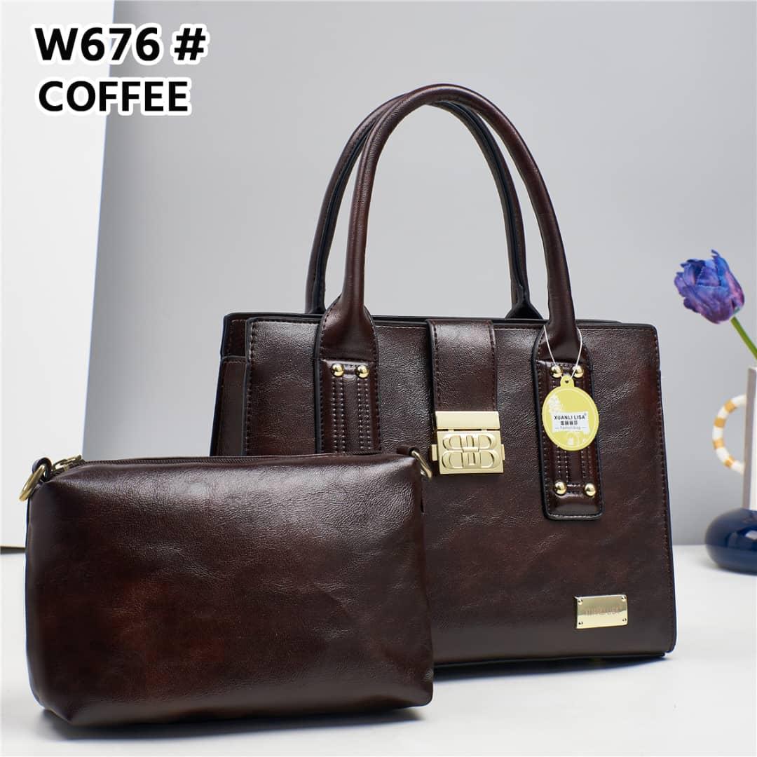 [ TRAVEL IN STYLE 🤩🤩✨ !!! ] (EXPERIENCE LUXURY FOR LESS ) 2 IN 1 Classy Fancy and Luxurious Elegant Ladies Handbag With a stylish design and there’s plenty of room for all of your necessities.✔👌