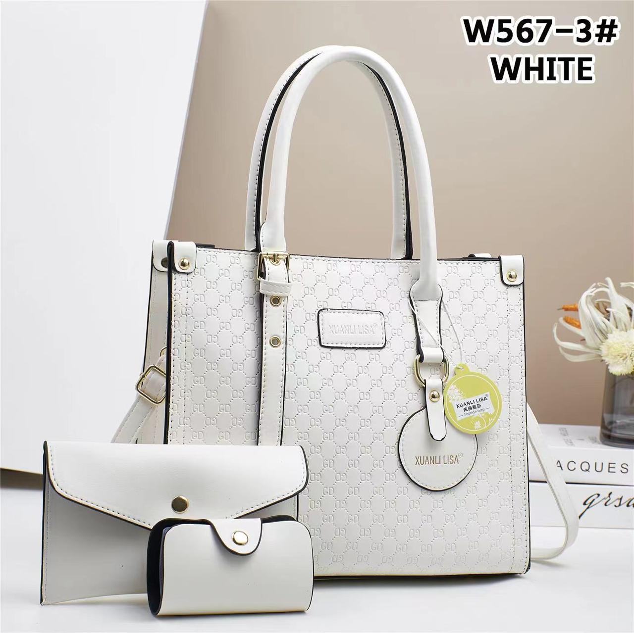 [ CLASSY NEW ARRIVALS🤩🤩✨ !!! ] (EXPERIENCE LUXURY FOR LESS ) 3 IN 1 Classy Fancy and Luxurious Elegant Ladies Handbag With a stylish design and there’s plenty of room for all of your necessities.✔👌