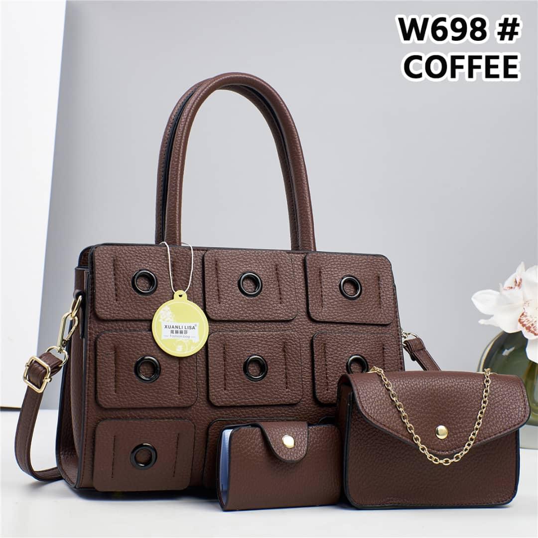 [ NEW LIMITED OFFER 🤩🤩✨ !!! ] (EXPERIENCE LUXURY FOR LESS ) 3 IN 1 Classy Fancy and Luxurious Elegant Ladies Handbag With a stylish design and there’s plenty of room for all of your necessities.✔👌
