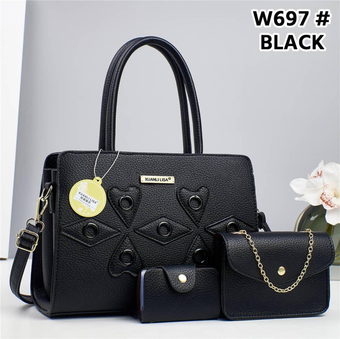 [ NEW LIMITED OFFER 🤩🤩✨ !!! ] (EXPERIENCE LUXURY FOR LESS ) 3 IN 1 Classy Fancy and Luxurious Elegant Ladies Handbag With a stylish design and there’s plenty of room for all of your necessities.✔👌